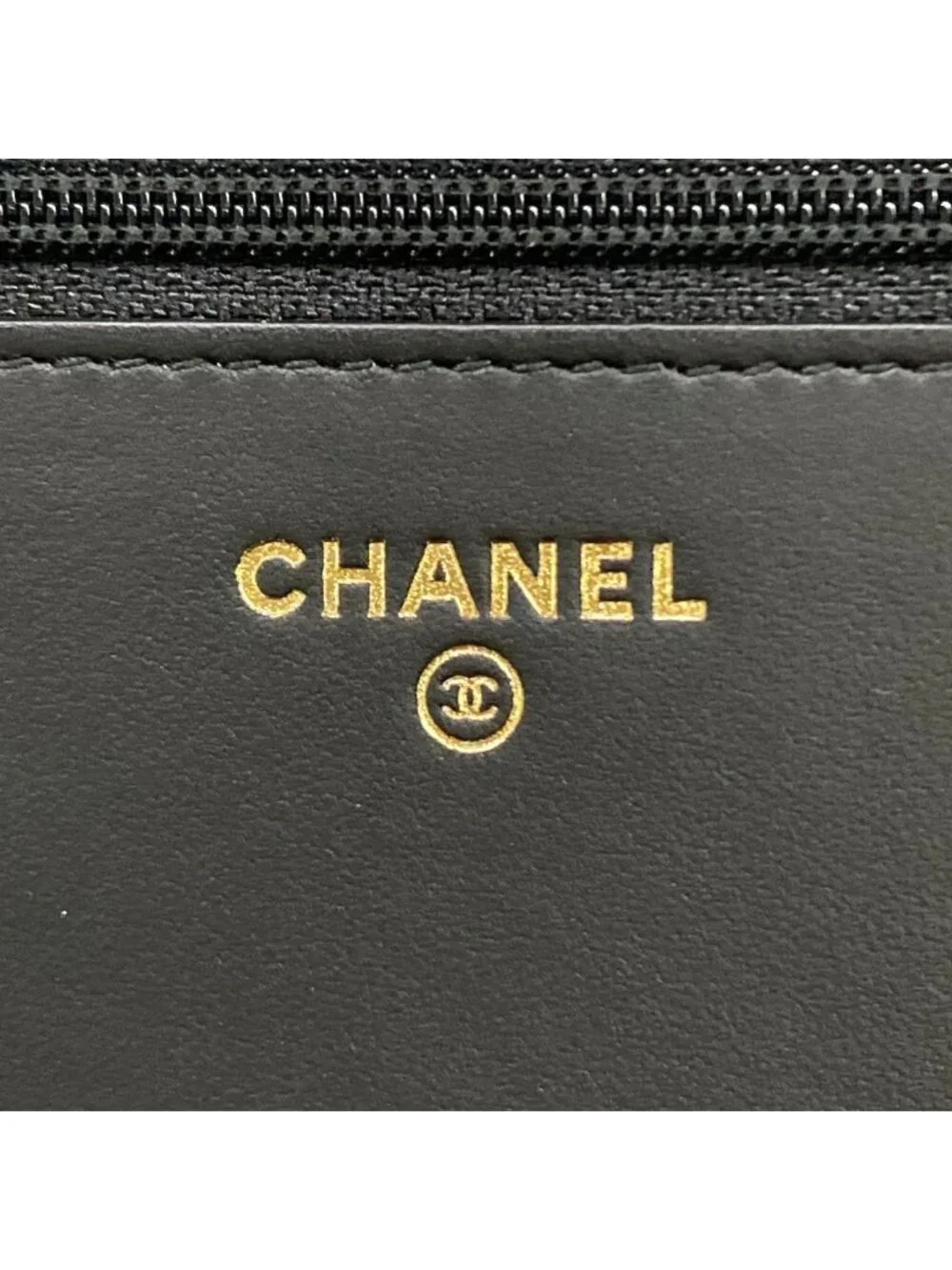 Chanel Wallet Quilted Black Chain Leather Shoulder Bag